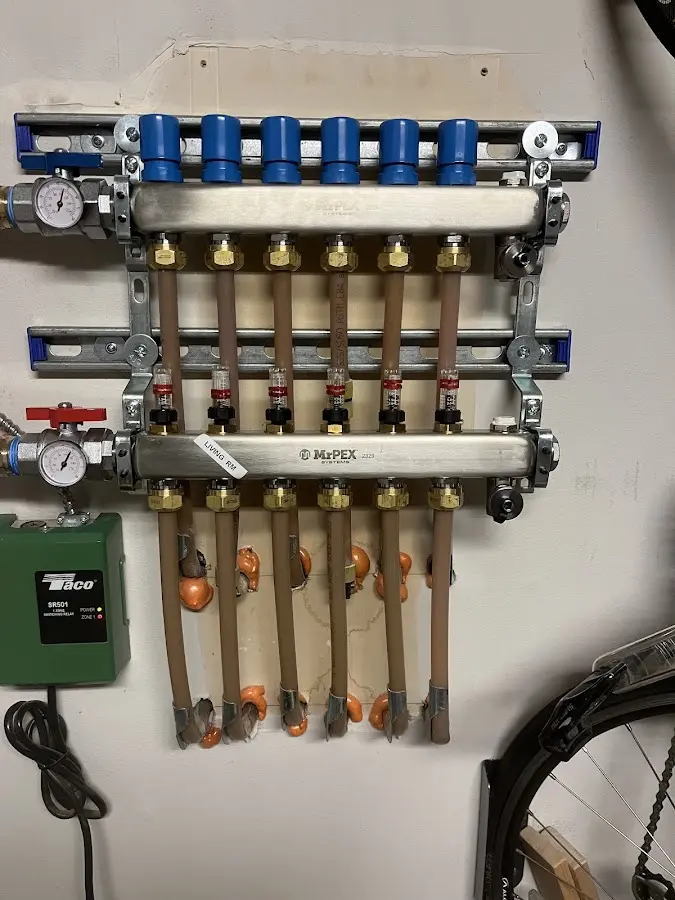 Plumber performing Gas Line Installation at a residential property in Georgetown